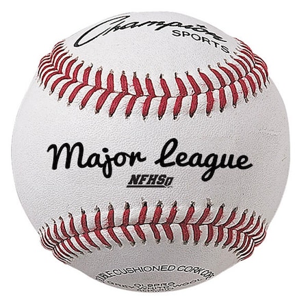 Perfectpitch 3 in. Major League Baseball, White and Red - Pack of 12, 12PK PE51463